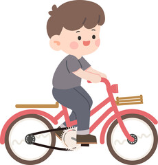kid riding a bicycle cartoon
