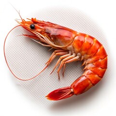 crayfish on white background