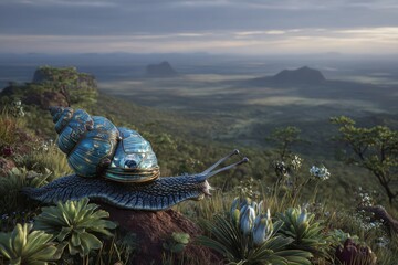 Translucent snail shell and developmental changes in nature scene. Hiv program impact. South africa's vast hiv program poses risks to water safety. Environmental study. Aquatic impact.