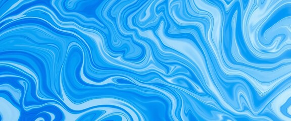 Abstract blue and white PVC sheet texture, swirls and ripples, backdrop, polymer