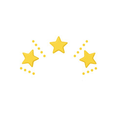 Sparkling Three Stars Rating Icon