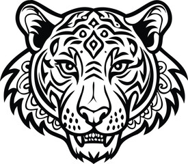 Obraz premium tiger head vector