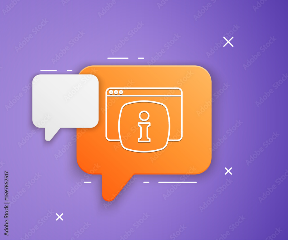 Fototapete white computer monitor with text faq information icon isolated on purple background. frequently aske