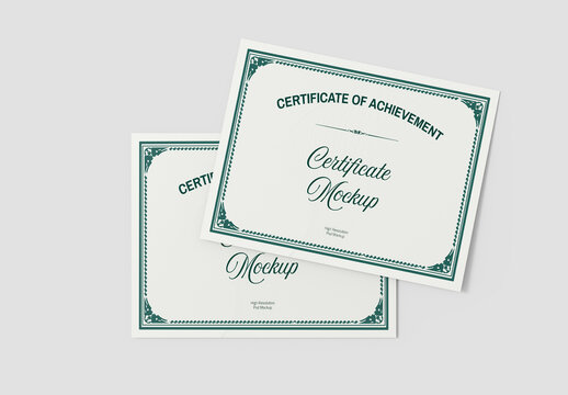 Certificate Mockup PSD Template