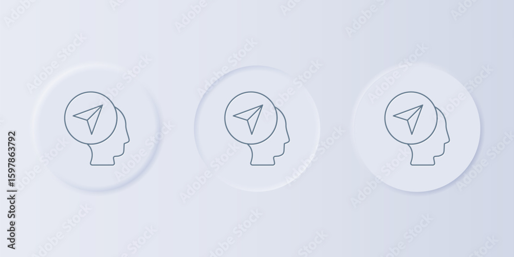 Poster grey map marker with a silhouette of a person icon isolated on grey background. gps location symbol.