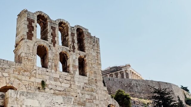 Historic Odeon of Herodes Atticus and Acropolis of Athens