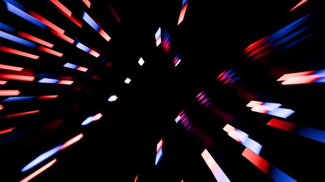 a black background with red and blue lines