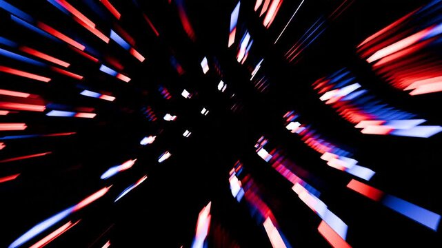 a black background with red and blue lines