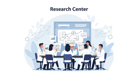 Medical Research Team Collaboration And Scientific Data Analysis Presentation
