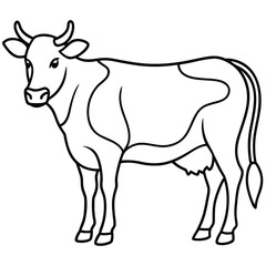 vector illustration of a cow
