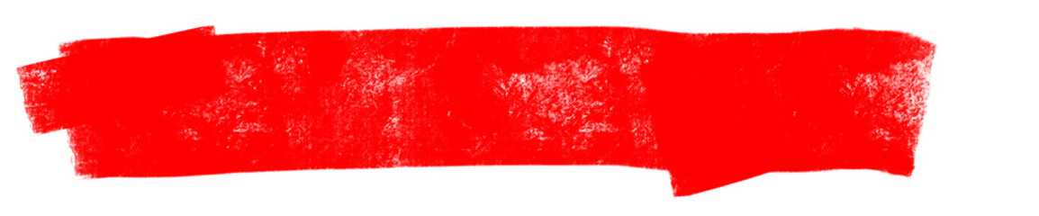 Obraz premium Red Paint Brush Stroke Isolated on White Background – Bold Artistic Texture for Design, Poster, and Illustration