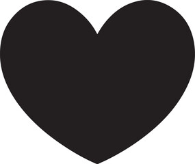 Minimal Heart in Silence in silhouette full white baackground