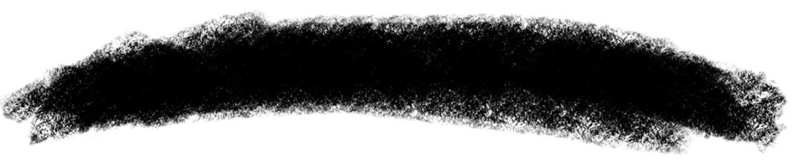 Fototapeta premium Wide Black Ink Brush Stroke | Grunge Artistic Texture Isolated