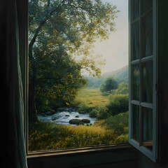 Fototapeta premium view through the window
