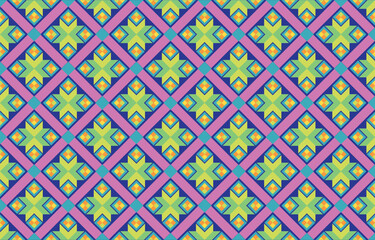 Seamless Ikat Pattern. Abstract background for textile design, wallpaper, surface textures, wrapping paper.

