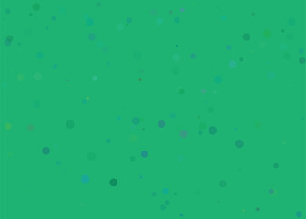 Abstract green background with scattered small white squares and dots