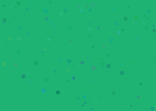 Abstract green background with scattered small white squares and dots