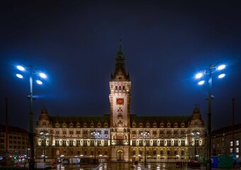 Fototapeta premium Town Hall Square Hamburg