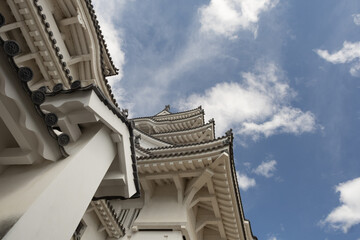 Naklejka premium Roof line of Himeji Castle