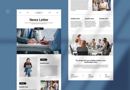 Corporate Business News Letter Template