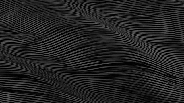 Abstract Black Wave Texture.