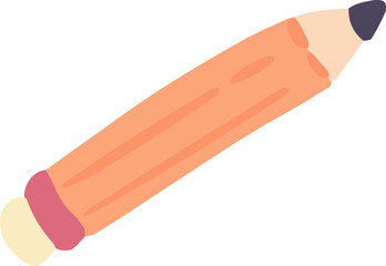Orange Pencil Illustration