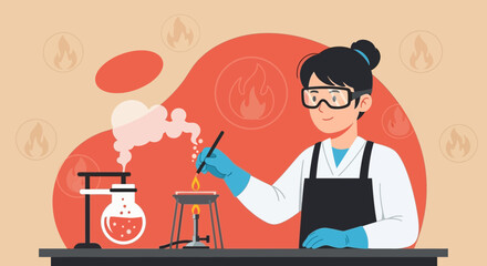 Young Woman Engaged In Scientific Experimentation Within Controlled Laboratory Setting