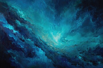 Fototapeta premium Abstract Deep Space Nebula Digital Art