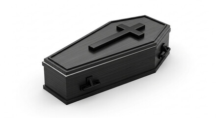 3D black coffin 