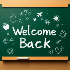 Horizontal School Chalkboard Design