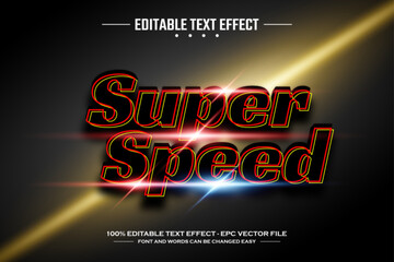 Super speed 3D editable text effect template