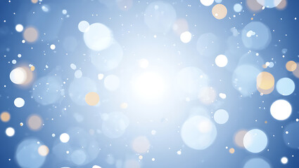 Obraz premium Soft blue bokeh background with sparkling lights sparkle