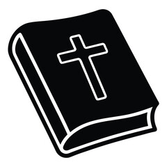 Obraz premium Black Silhouette of Jesus on a Crucifix