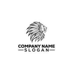 Roaring Lion Head with Royal Crown Logo