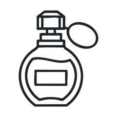 Stylish perfume bottle with vintage atomizer design