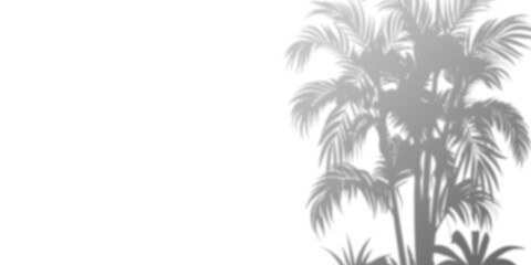 Elegant grayscale silhouette of palm trees against a black background. Ideal for tropical, vacation, or nature themes.  Perfect for print or web design.