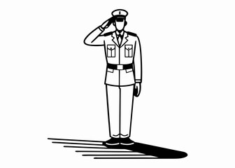 Major saluting 