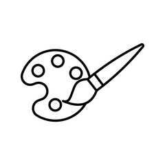  painting tools icon white on background