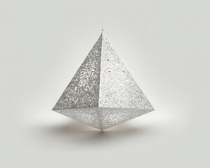 Geometric Silver Pyramid Design
