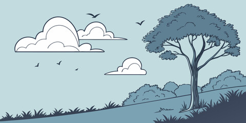 winter landscape in the mountains