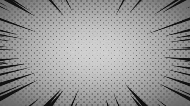 Cartoon background with stripes black and white colors, anime background, anime speedline