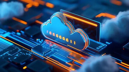 Digital banking network with cloud technology for secure transactions and data storage