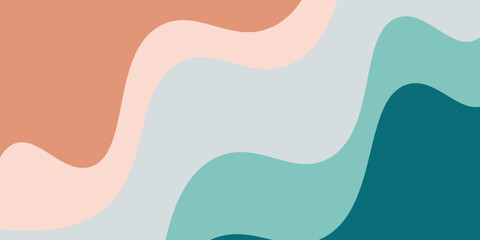 Modern colorful abstract background with dynamic wavy shapes, Minimal flowing wavy background, vector, illustration