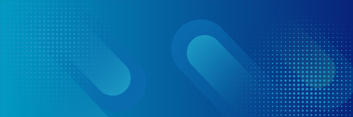 Modern dark blue abstract horizontal banner background with glowing geometric lines.Suitable for covers, brochures, presentations, flyers. vector