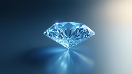 Brilliant Blue Diamond Gemstone: Luxury Sparkle Background