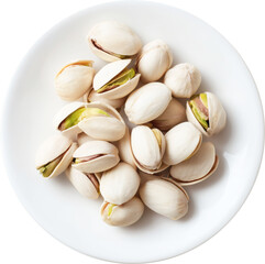 pistachio nuts on white background