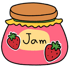 vector illustration of homemade jam