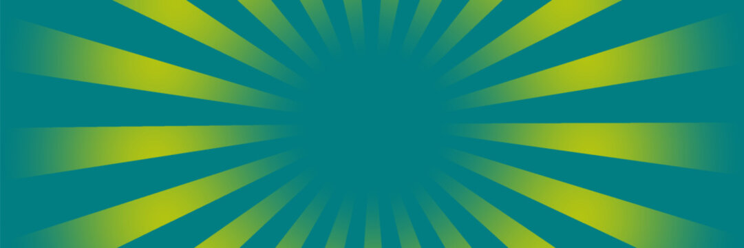 Green and turqoise retro vintage radial line comic book background. Exploding star burst texture japanese radius cartoon pattern abstract.