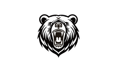 Roaring Bear Head Logo 