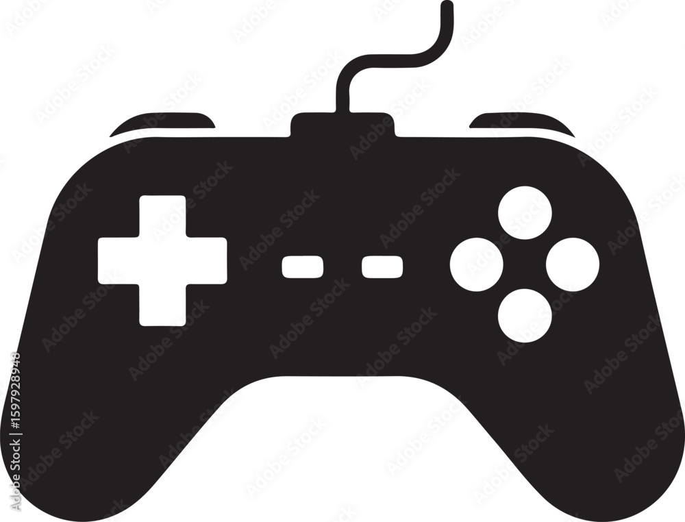 Fototapete Next generation game controller or gamepad flat vector icon for gaming apps and websites